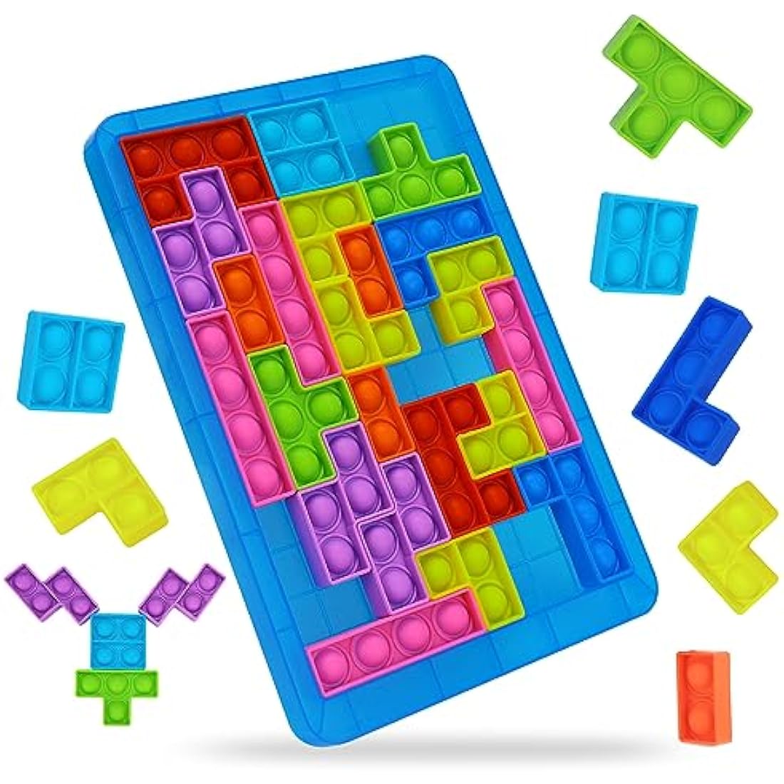 Silicone Sensory Fidget Toys for Kids Boys Girls, Puzzle Pop Game for Kids Adults Anti-Stress & Relax Squeeze Toys - Best Puzzle Gifts