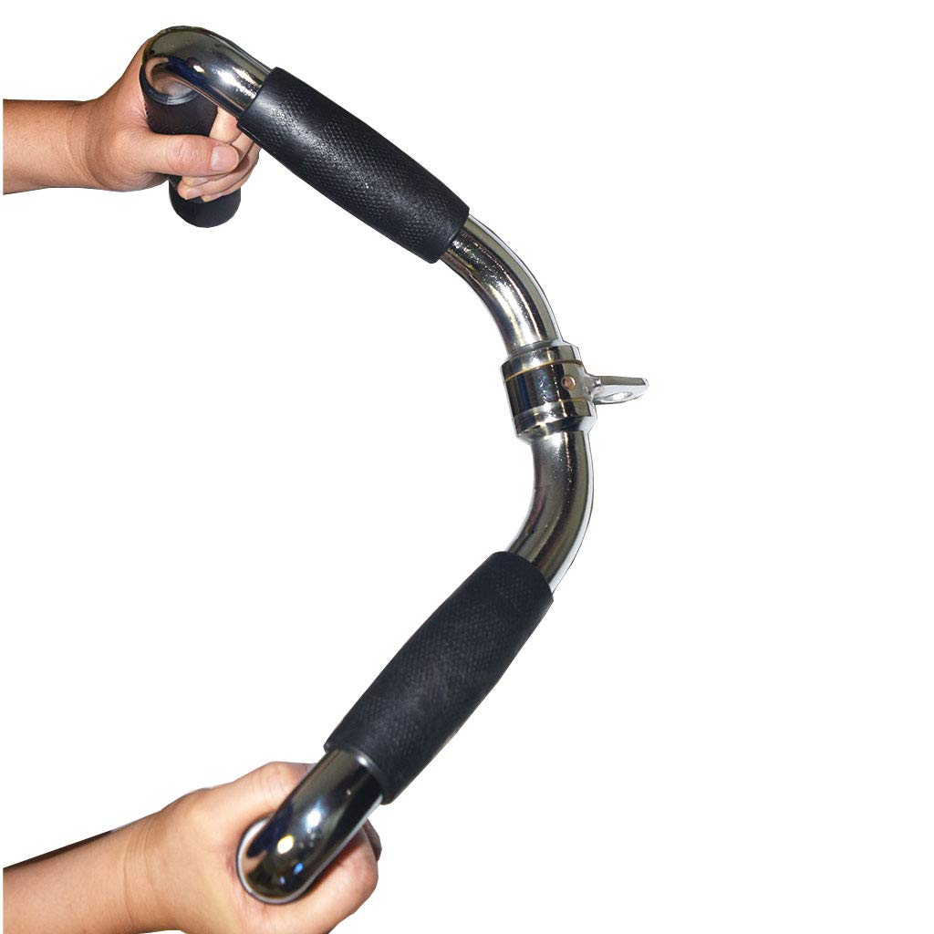 Barbell Cable Attachment For Cable Machines, Lat Pull Down Bar Cable Machine Attachments, Tricep Press Down Bar, Revolving Straight Curl Pulldown Bar