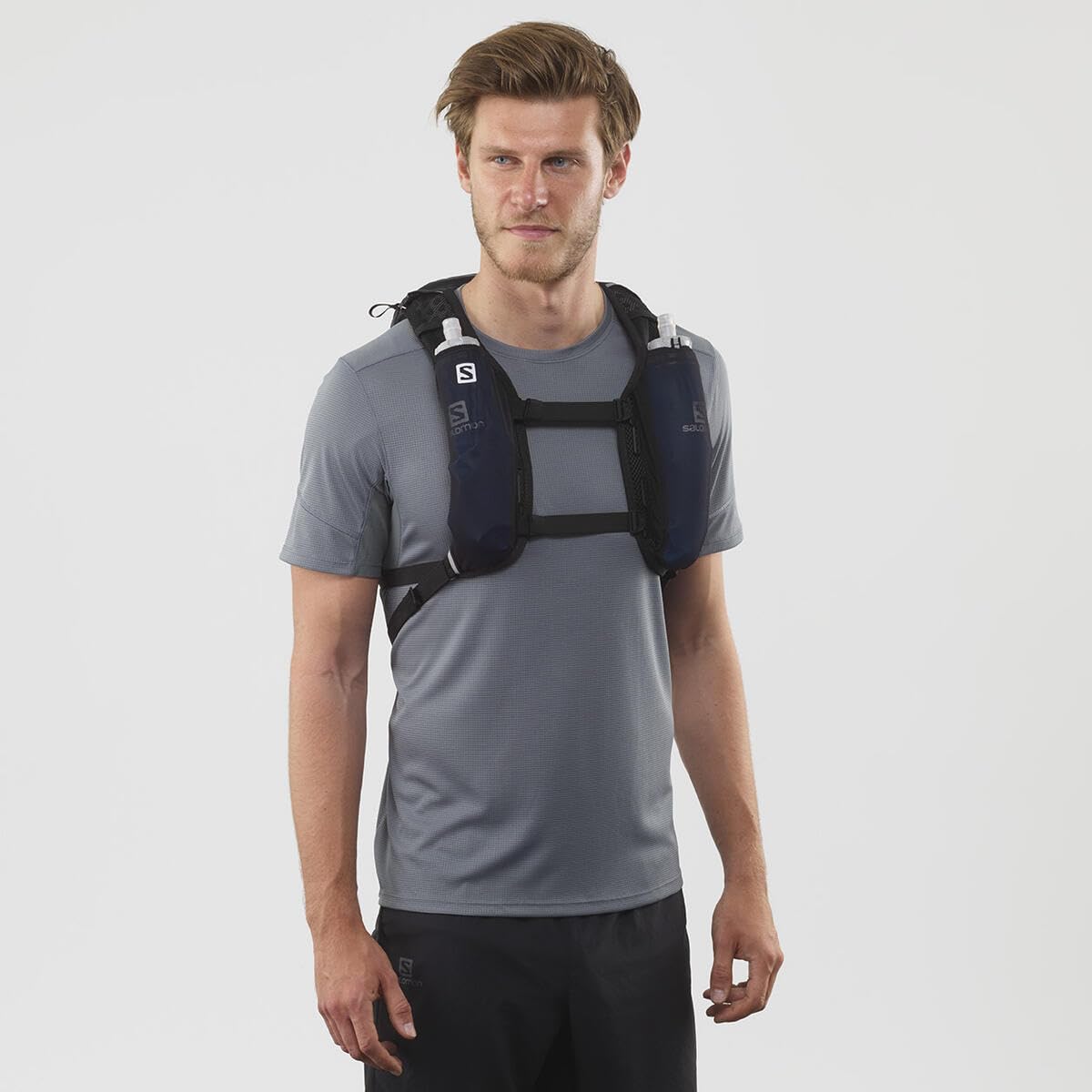 Salomon Agile 12 Unisex Hydration Vest, Trail Running, MTB, Running, Hiking, Dynamic Comfort, Quick Access, and Multi-purpose, Black