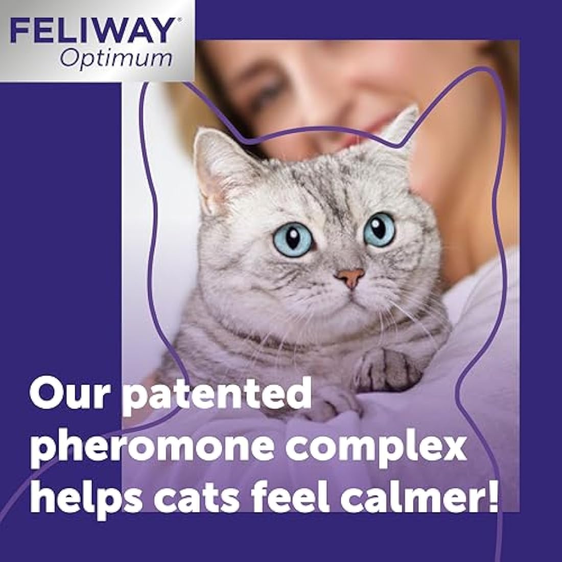 FELIWAY Optimum 30 Day Cat Calming Odourless Plug In Pheromone Diffuser Starter Kit, 48ml - Helps Solve Signs of Stress in Cats & Kittens, Veterinary Recommended, Drug-free, Clinically Proven