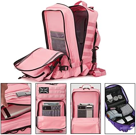 QT&QY 45L Military Tactical Backpacks Molle Army Assault Pack 3 Day Bug Out Bag Hiking Treeking Camouflage Hunting Rucksack