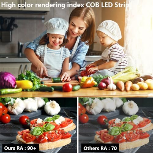 TOPAI 24V COB LED Strip 10M Natural White 4000K Waterproof IP65 Outdoor, CRI>93 Super Bright 7000Lm, 384LEDs/M Dotless Uniform LED Tape for Room Cabinet Home DIY Lighting Projects