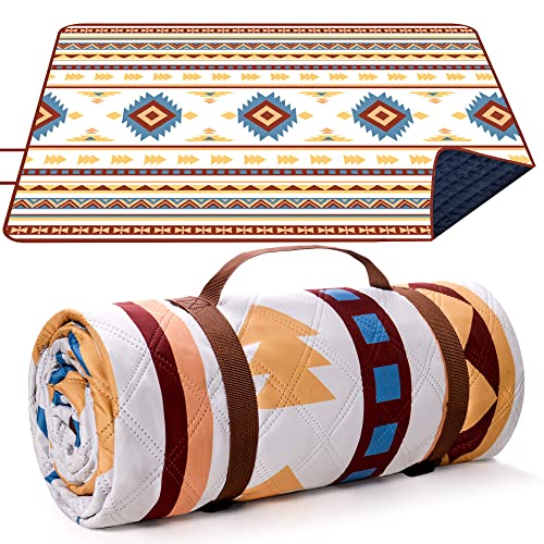LARUTAN Extra Large Waterproof Picnic blanket 200x300cm, Foldable Beach blanket with Carry Handle, Beach Mat Cosy and Washable, for Family Holiday,