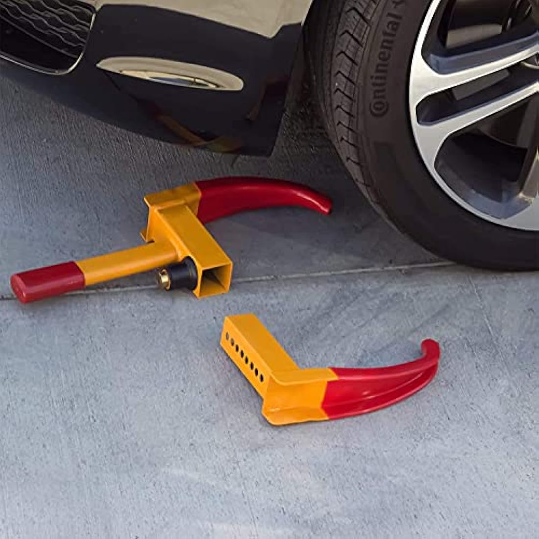 Keraiz Heavy Duty Wheel Clamp For Car 61x30x8cm | 1.78kg / Anti-theft Safety Lock With Keys/Lock For Cars Trailers RV ATV Auto Tires ~ Tire Clamp Lock ~ Tire Lock -Security Accessories