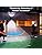 Wondlumi Outdoor Wall Lights PIR Motion Sensor Up and Down Outside Light Mains Powered IP44 Black Wall Lamp Incl. 2X 5W LED GU10 Bulbs Cool White 6000K