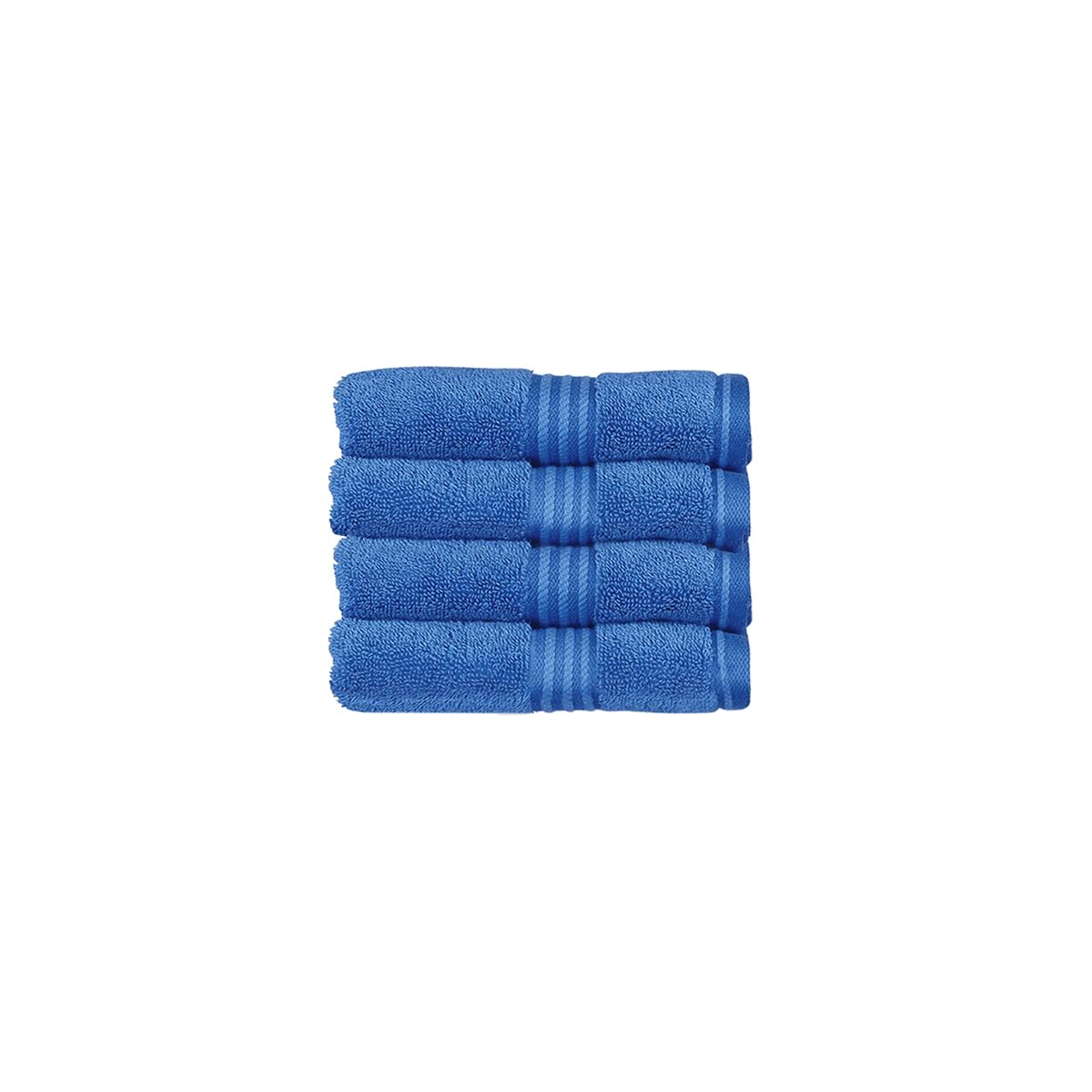 Christy Supreme Hygro 4 Face Cloths Set | Deep Sea Blue | 100% Luxury Supima Cotton | Ultra Soft | Super Absorbent | 650GSM | 4 Wash Cloth Flannels