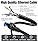 Ethernet Cable 50m Outdoor, Long Cat 6 Internet Cable 50m High Speed 23AWG Network Cable Waterproof Direct Burial, RJ45 Cable Patch Black Gigabit LAN Cable CCA UTP for Router Modem Switch (50 Clips)