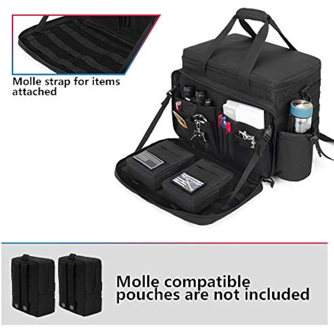 Trunab Multifunction Military Tactical Kit, Police Gear Bag for 15.6'' Laptop, MOLLE Compatible, Men’s Outdoor Kit for Camping, Hiking, Trekking - Patented Design