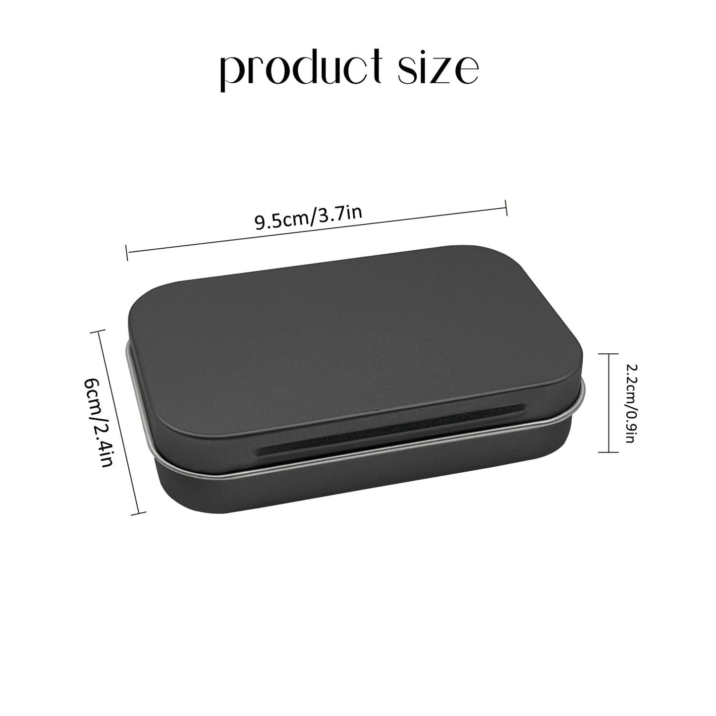 Tins Container, Metal Rectangular Tin Can,Mini Portable Box Small Storage Basic Necessities Home Storage Organizer Empty Hinged Household Storage Box