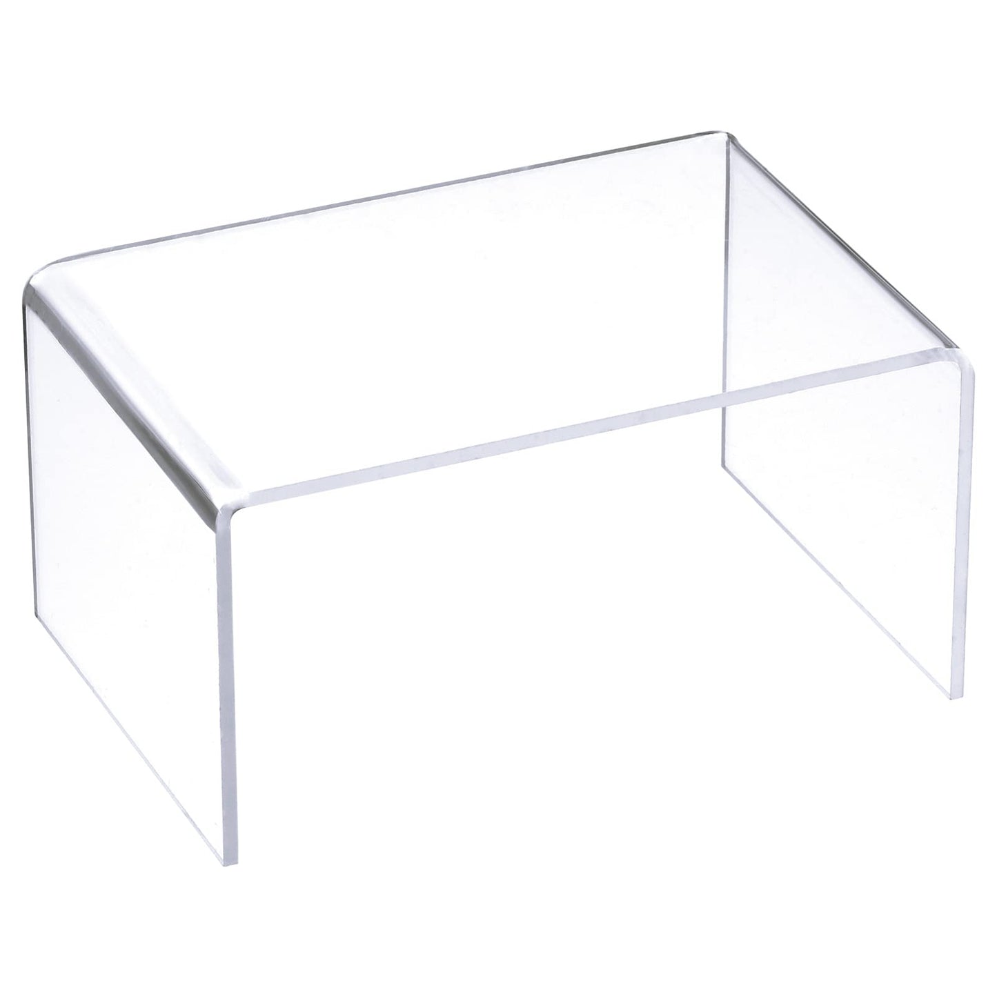 sourcing map Shoes Display Stand Rack, 150x100x75mm Acrylic Storage Shelf Holder Clear