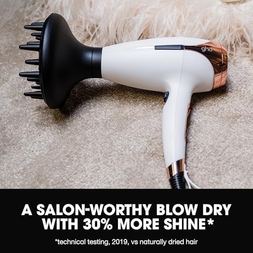 ghd Helios Professional Hair Dryer - Lightweight, Fast Styling, Ultimate Styling Control - for All Hair Types (UK Plug)