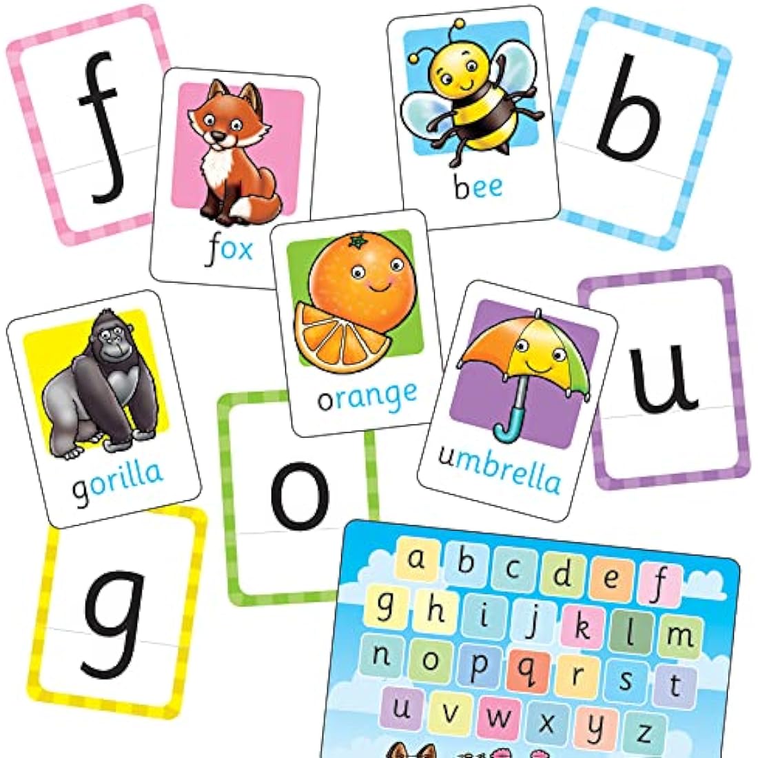 Orchard Toys Alphabet Flashcards, 26 Educational Double-sided Flashcards, Teach the Letters of the Alphabet, Perfect for Kids Age 3-7, Educational Toy, Kiwi Lime Green