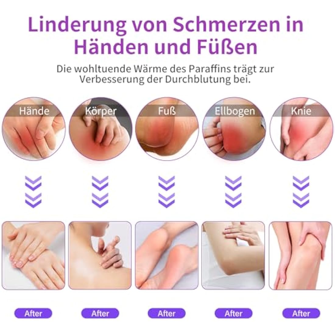 AYITOO Paraffin Wax Lavender 2700g, Paraffin Wax for Hands and Feet Aesthetic Treatments Moisturizing Deeply Hydrates, Paraffin Wax Block Set 450 x 6 pcs for Family, Elderly