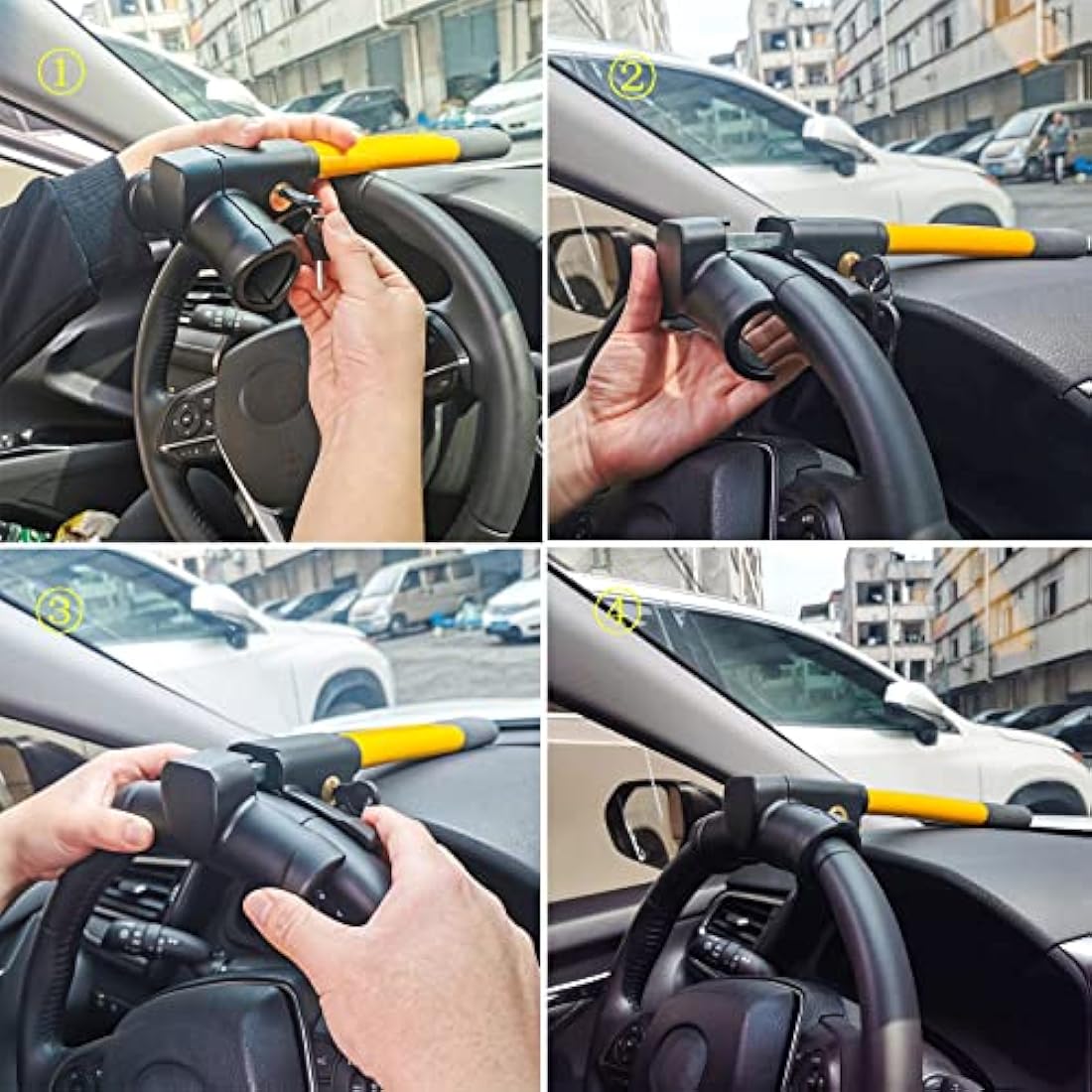 Krtopo Universal Vehicle Security Steering Wheel Lock Car Lock Anti-Theft Security Protection