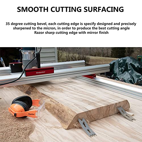 SpeTool Spoilboard Surfacing Router Bit 1/2 Inch Shank 3 Inch Cutting Diameter 2+2 Flute Carbide Insert Slab CNC Flattening Router Bit router template woodworking
