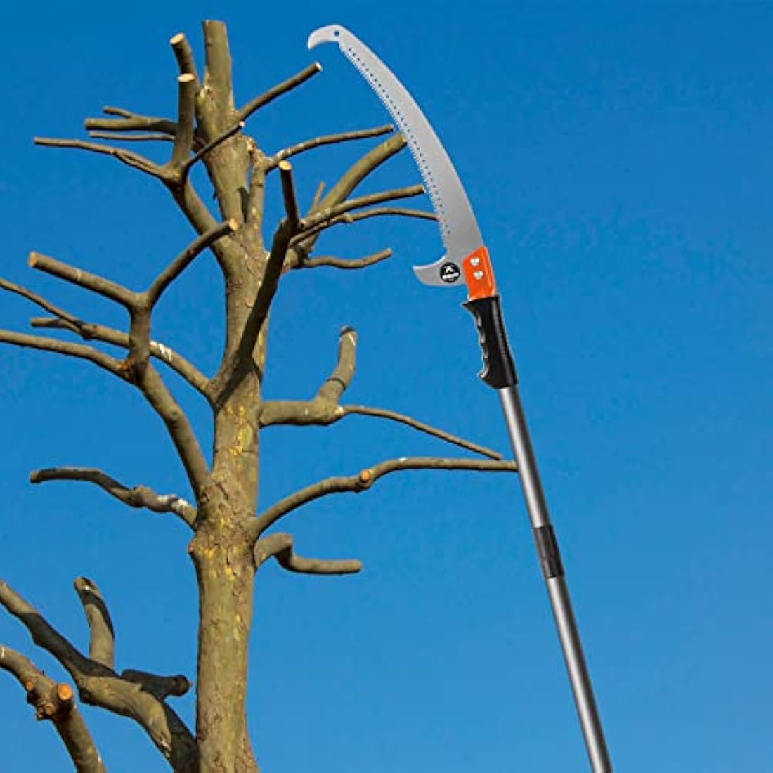Walensee Pole Saws for Tree Trimming 235cm Lightweight Manual Stainless Steel Extension High Pole Pruning Pole Saw with Blade for Trimmer Branches Pole Cutter and Pruner at Forestry Yard Garden Patio
