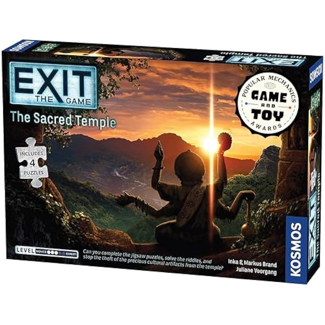 Thames & Kosmos - EXIT: The Sacred Temple Jigsaw Puzzle – Level: 3/5 – Unique Escape Room Game - 1-4 Players - Puzzle Solving Strategy Board Games for Adults & Kids, Ages 10+ - 692877