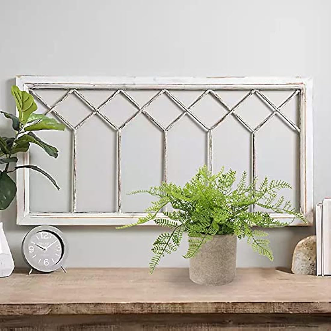 Artificial Rabbit's Foot Fern Fern Plant in Pot, Decorative Fake Plant Indoor, Faux Grass for Home Decor Bedroom Living Room Shelf Office
