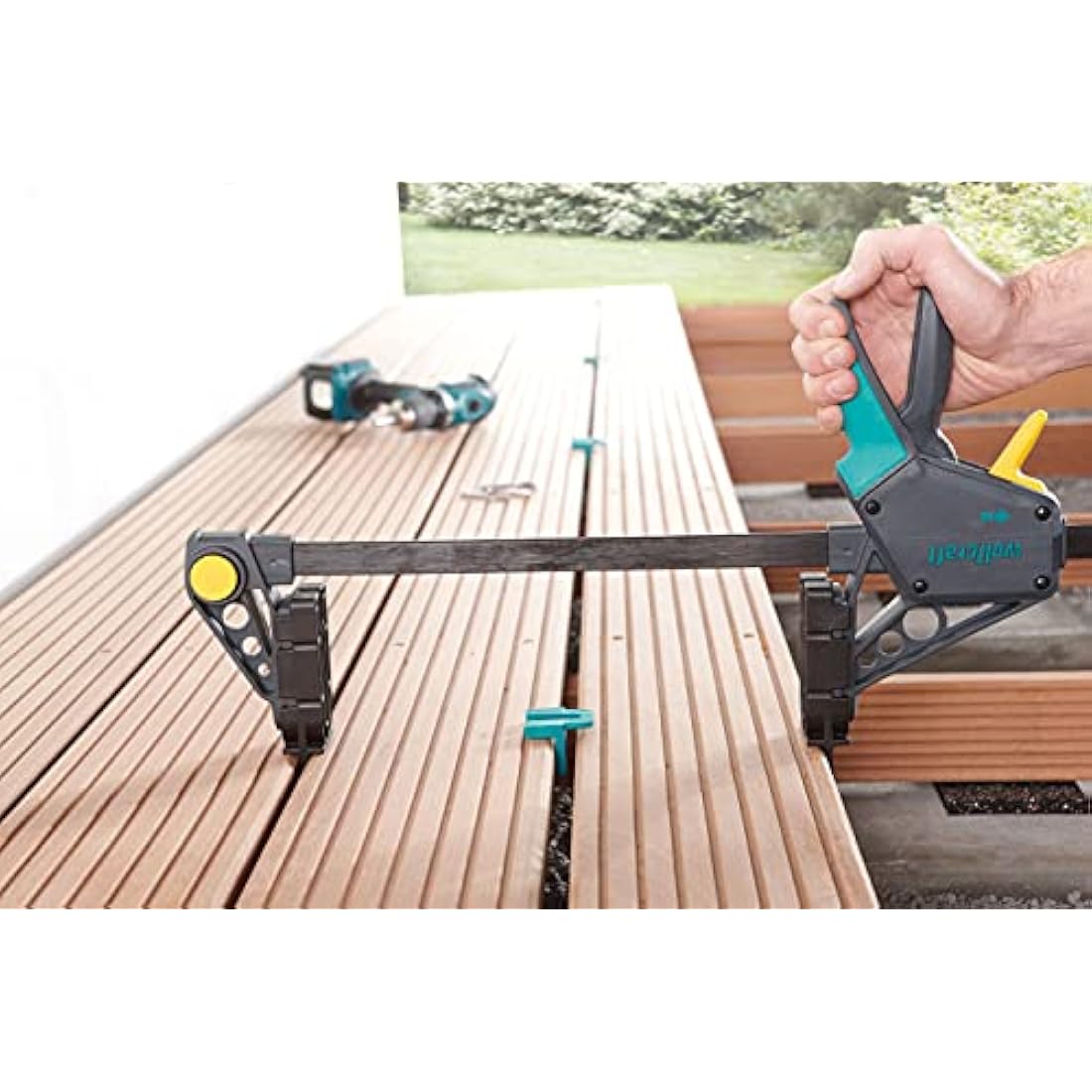 wolfcraft Installation Clamp for Deck Boards I 6985000 I for aligning Deck Boards