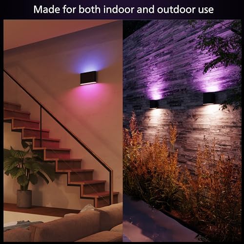 Philips Hue White and Colour Ambiance Dymera Smart Indoor and Outdoor Wall Light, White and Colour Light, Hue Bridge Required for Outdoor Use, Voice Control with Alexa, Apple Home, Google Assistant