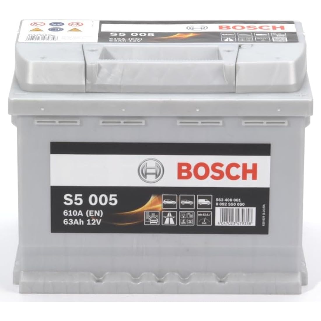 Bosch S5005 - car battery - 63A/h - 610A - lead-acid technology - for vehicles without Start/Stop system - Type 027