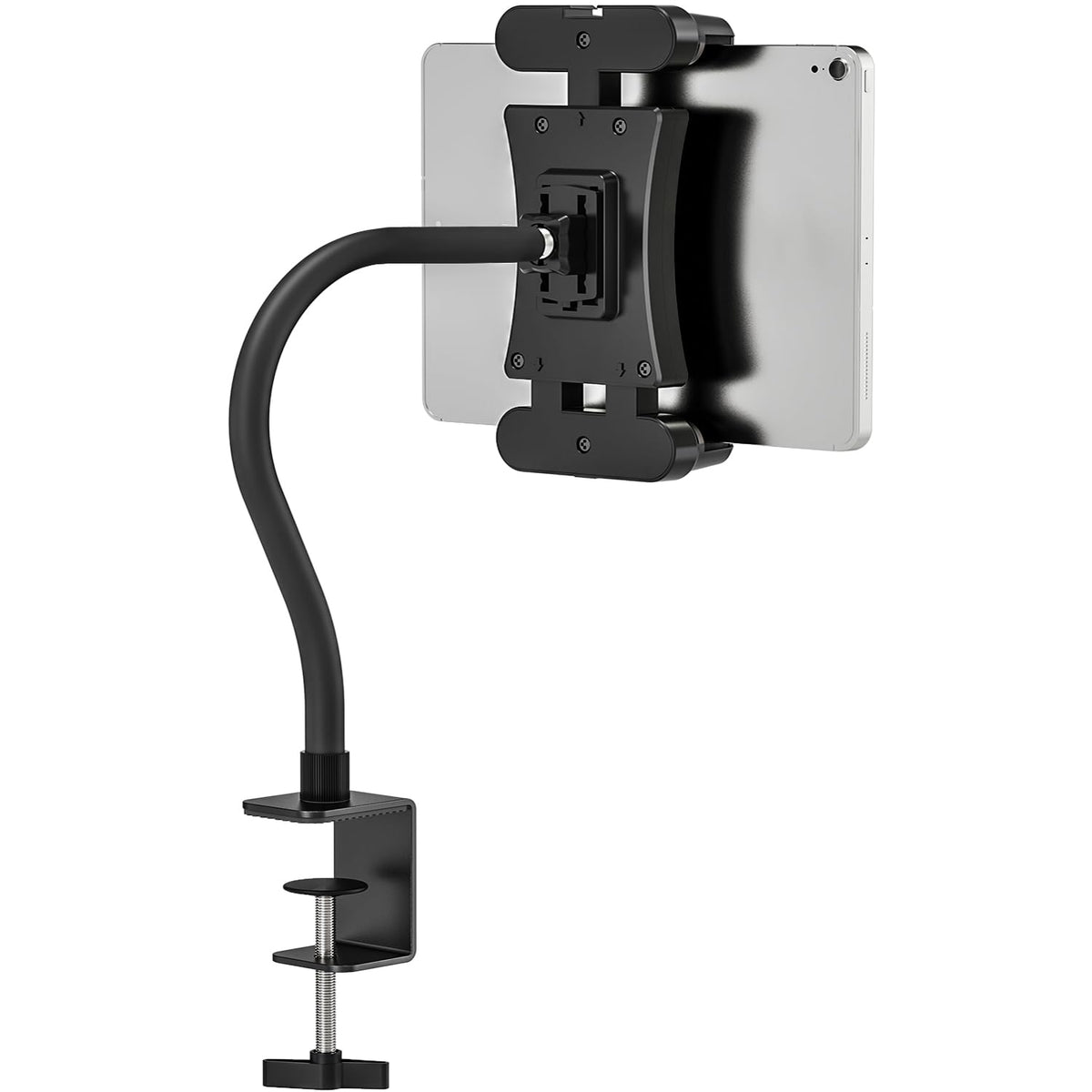 JUBORUI Tablet Holder Stand Desk, 360? Adjustable Gooseneck Tablet Holder, iPad Desk Stand Tablet Arm Mount for iPad Pro Air Mini 4.7" - 13.5" Tablet