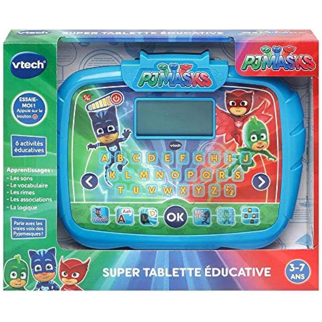 VTech Pyjamasques Super Educational Tablet, Version FR, 3-7 years, Tablet Form Factor, Multi Color