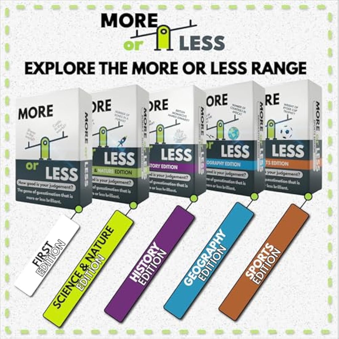 More or Less Science & Nature Edition Card Game | 2 Players + | Travel & Pocket Card Game for Kids, Teens & Adults | Play Anywhere