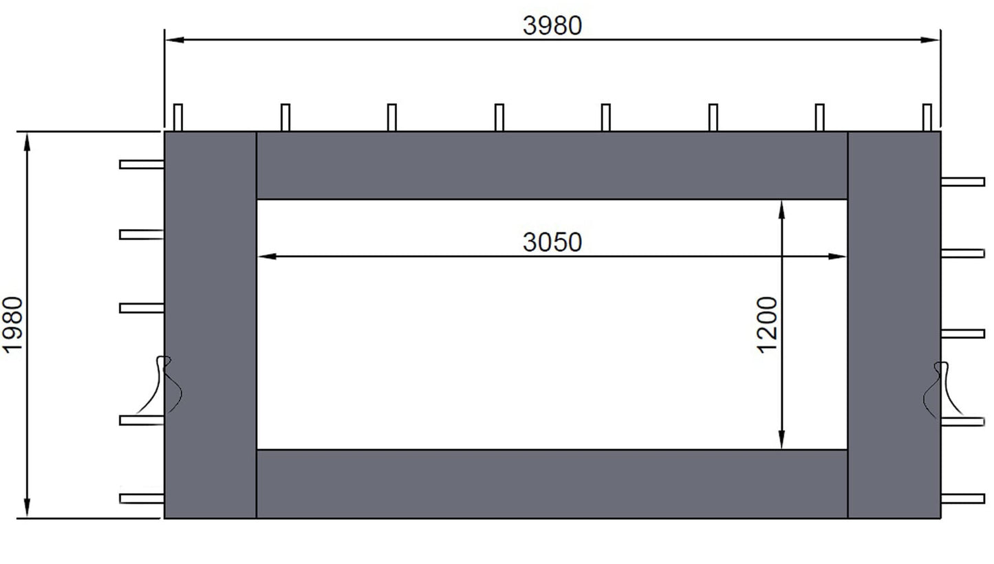 Quick-Star Gazebo Side Panels 3x4m with PE Window Anthracite for Outdoor Events