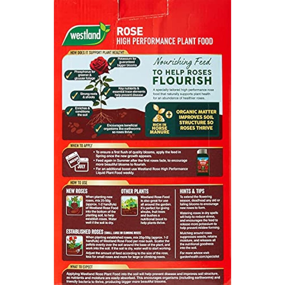 Westland Horse Manure and Plant Stimulant Enriched Rose Food, 3 kg