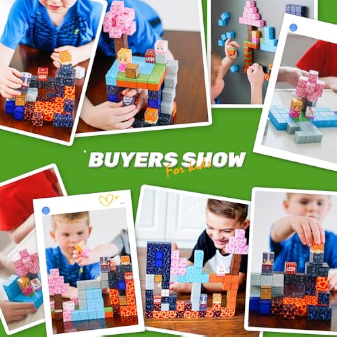 Magnetic Blocks - Build Mine Magnet World Magic Portal Set, Magnetic Tiles Building Blocks Toddler Toy STEM Sensory Outdoor Toys for 3+ Year Old Boys & Girls, Creative Kids Games Kids Toys