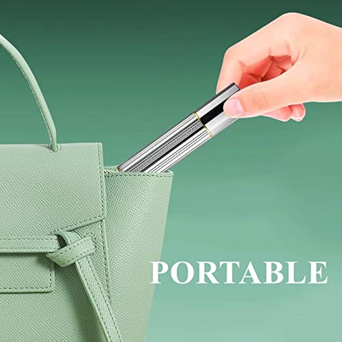 Aurdox Perfume Travel Atomiser, Portable and Refillable mini Perfume Spray Bottles Empty Sprays with Bottom Pump, Dispensers, Atomizers for Women and Men, 5ml/ Silvery Gray