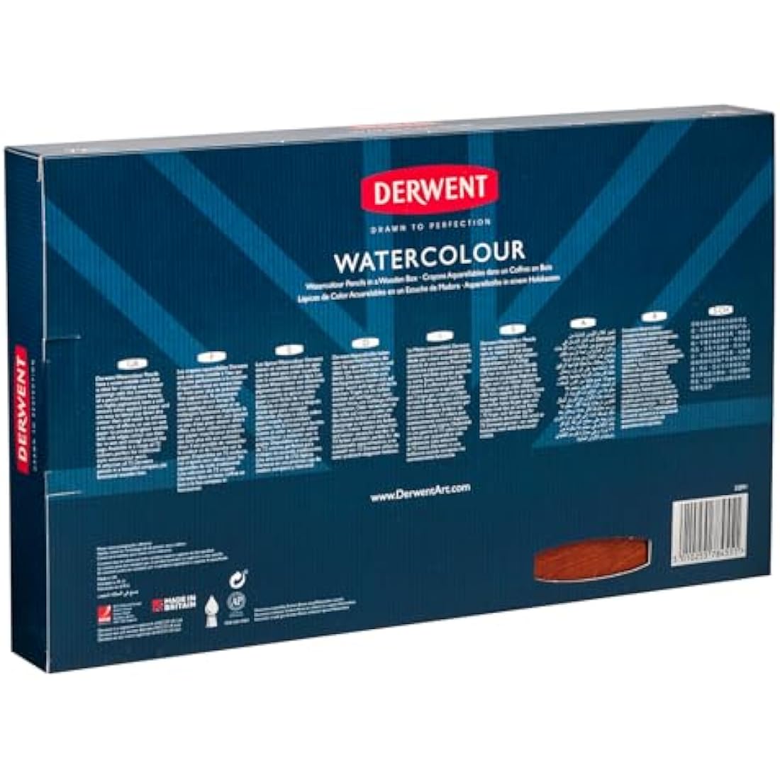 Derwent Watercolour Pencils, Painting & Drawing, Set Of 72 In Wooden Gift Box, Ideal For Blending & Layering, Professional Quality, 32891