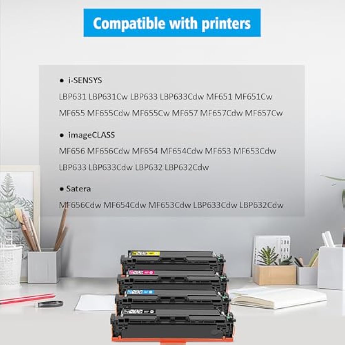 (with Data Chip) 067 CRG-067 CRG067 4 Colors Compatible Toner Cartridges for Canon i-SENSYS LBP631 LBP631Cw LBP633 LBP633Cdw MF651 MF651Cw MF655 MF655Cdw MF655Cw MF657 MF657Cdw MF657Cw Printer