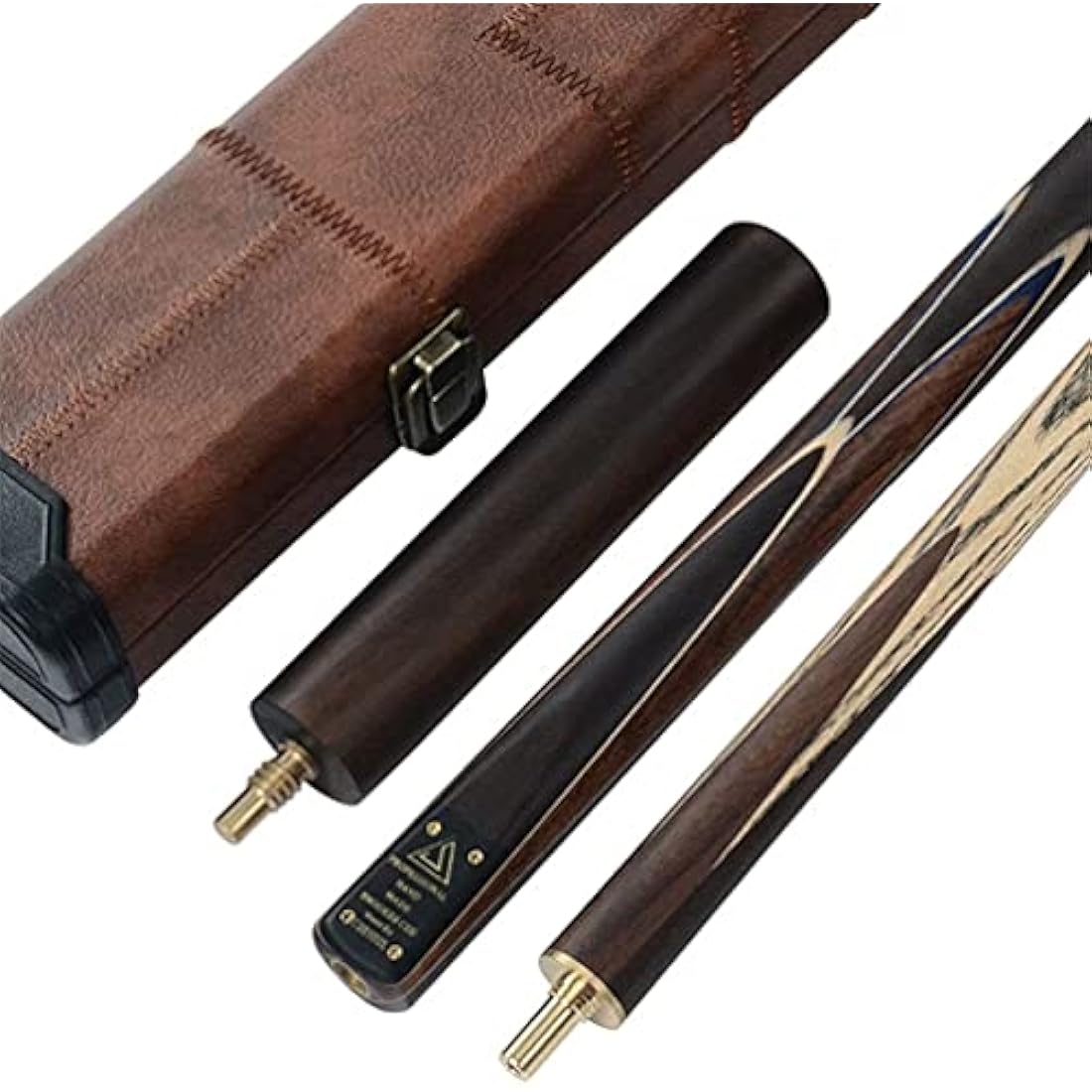 CUESOUL Classic Handmade 57 inches 18oz Rosewood 3/4 Jointed Snooker Billiard Pool Cue with Case, rosewood Butts and leathertte Protective Cue Case-9.5mm Tip Snooker Cue Set