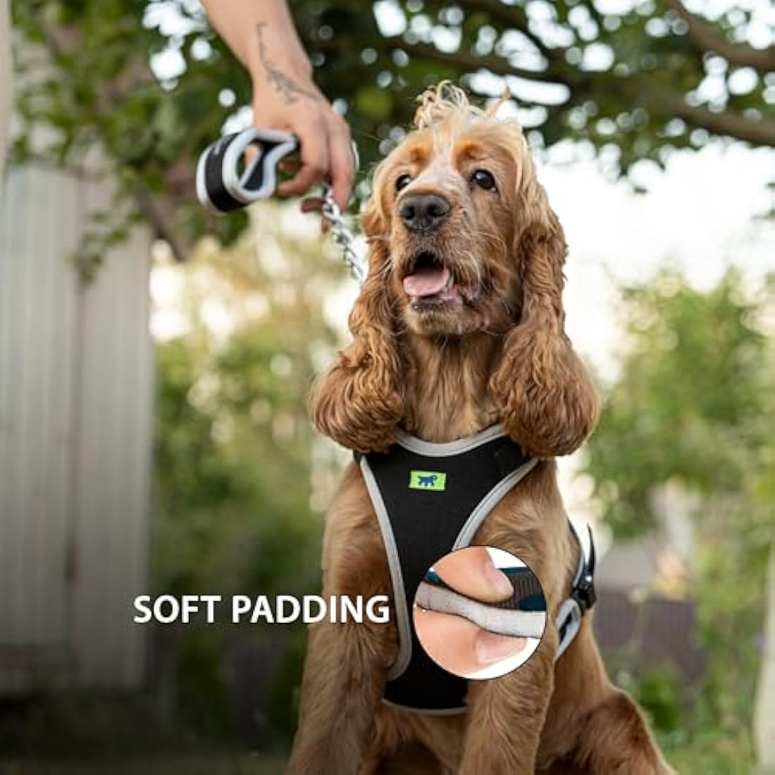 Ferplast Large Size Dog Harness ERGOCOMFORT EXTRA LARGE, Adjustable Dog Harness, Comfortable, Padded, Double Micro-adjustment Closure, Quick Release, Silver