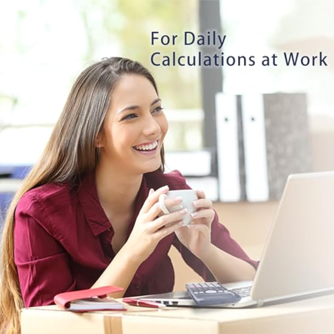 WECKEW Scientific Calculator, Engineering Scientific Calculator with 240 Function 2-Line LCD Display - Suitable for School Students, Teachers and Business Use (Navy blue)