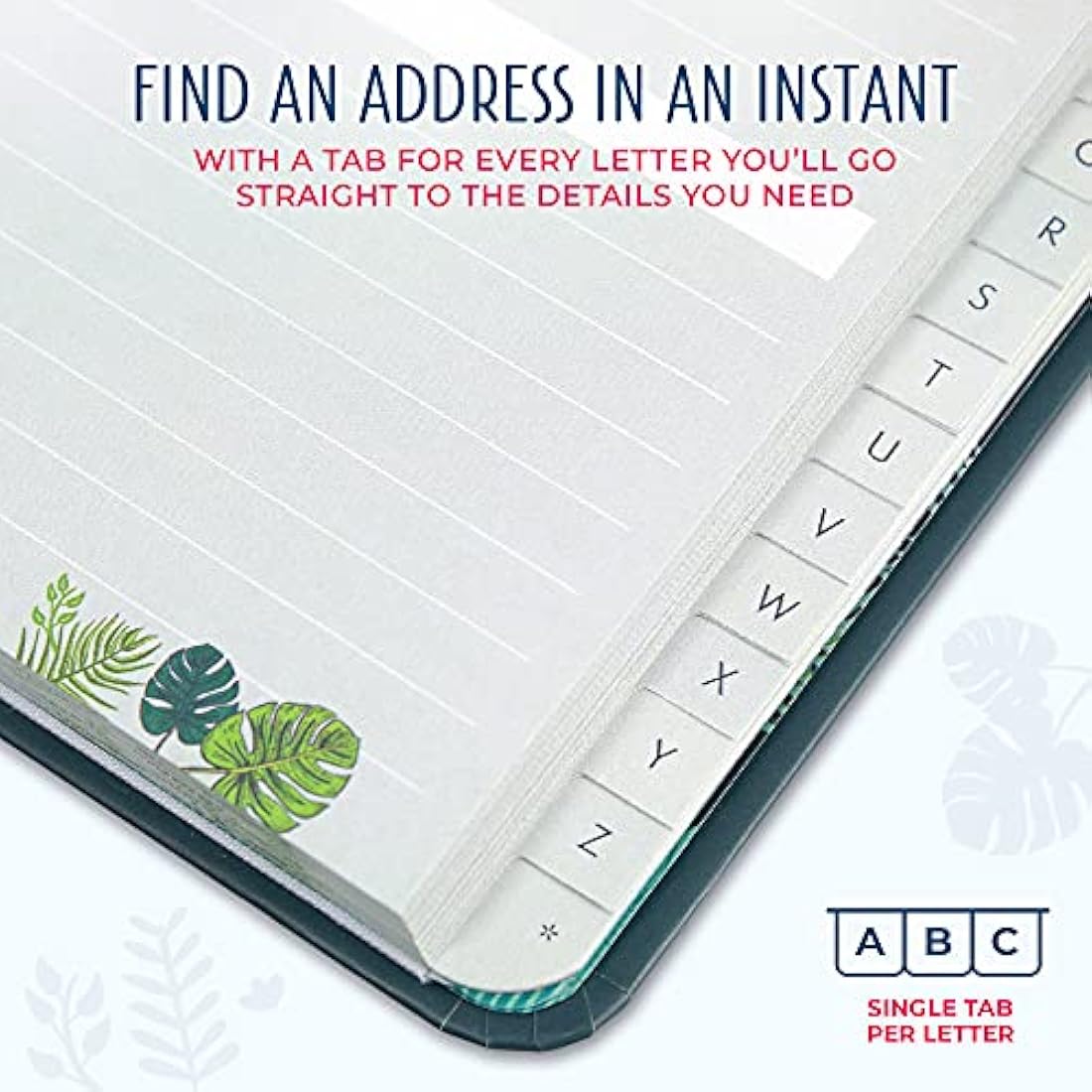 Boxclever Press Small Address Book with 432 Spaces. Address Books with Alphabet Index hardback, Pocket & Change of Address Labels. Perfect Gifts for Women 21 x 13 cm