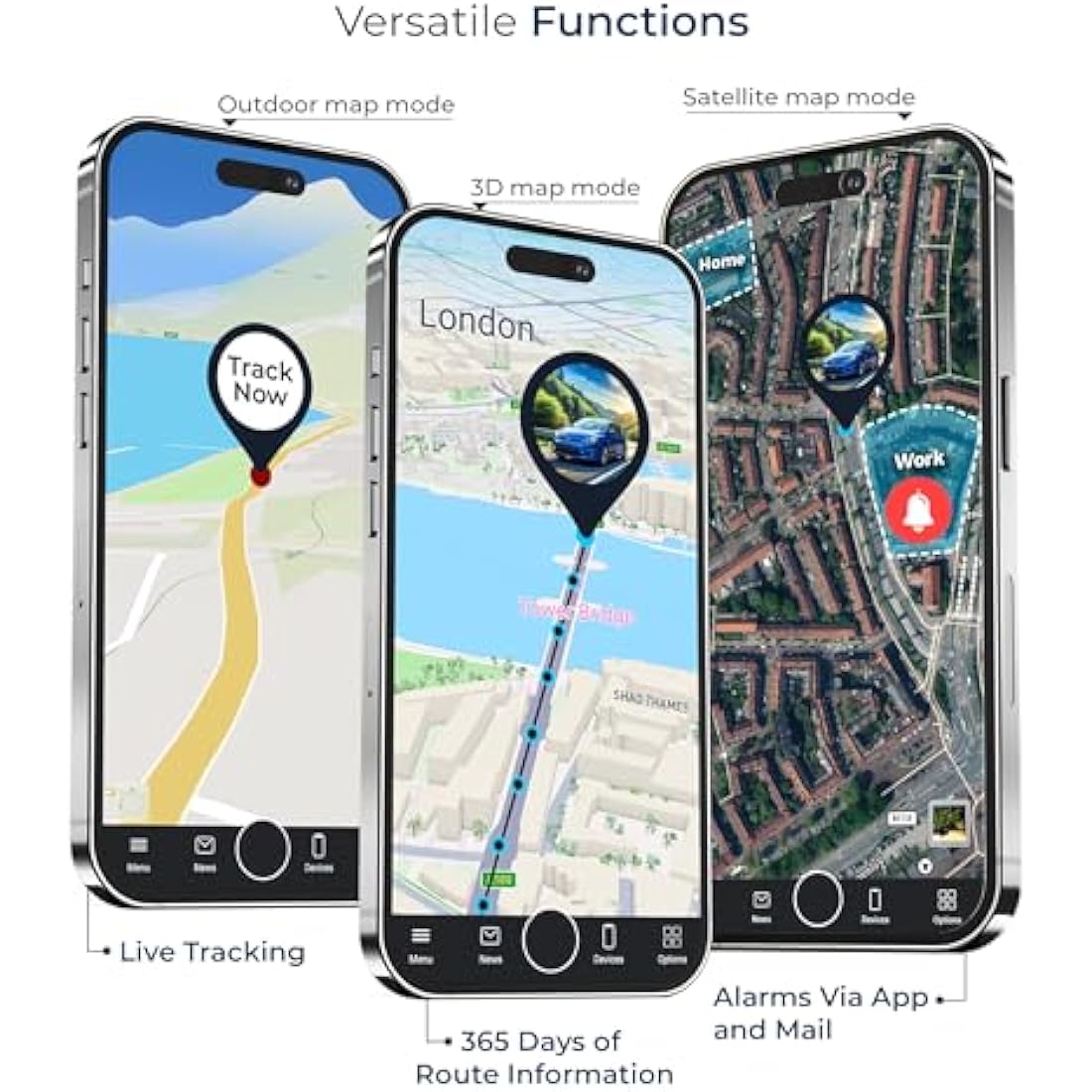 Salind 01 4G - GPS Tracker for Cars, Motorcycles and Other Vehicles - Direct Connection to Battery - UK & Worldwide Real Time Tracking, Route Memory System and Alarms - Wire Length 1.06m