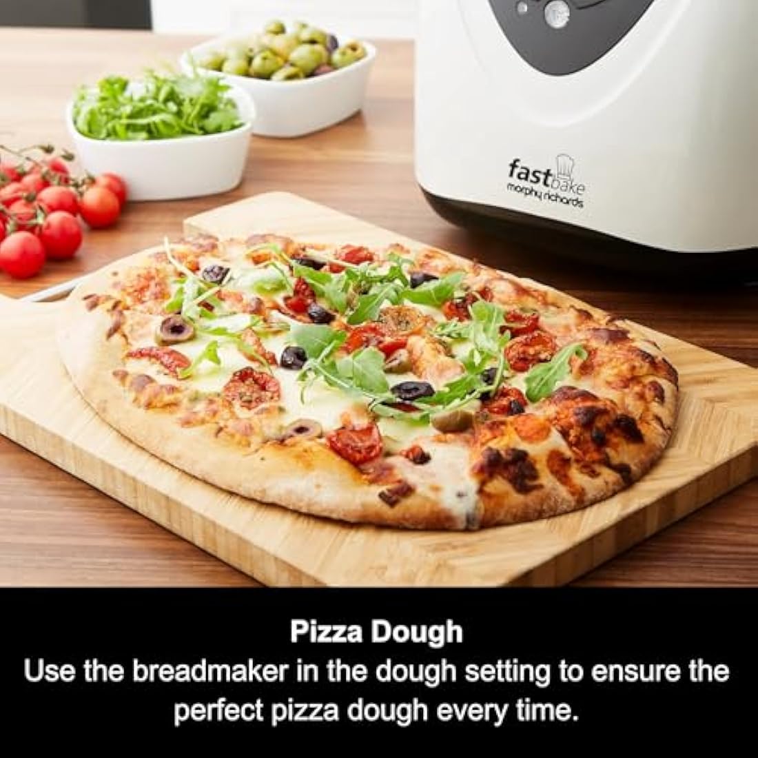 Morphy Richards Fastbake Breadmaker, 12 Programmes, 1.5lb, 2lb Loaf Sizes, 13 Hour Delay Timer, Keep Warm, 48281