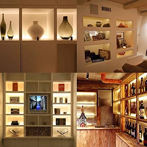Versatile LED Light Strip Kit - Enhance Display, Shelf, and Cabinet Lighting - Energy-Efficient - Brilliant and Soft Lighting, High CRI >95% - UK Plug - Warm White 3000K