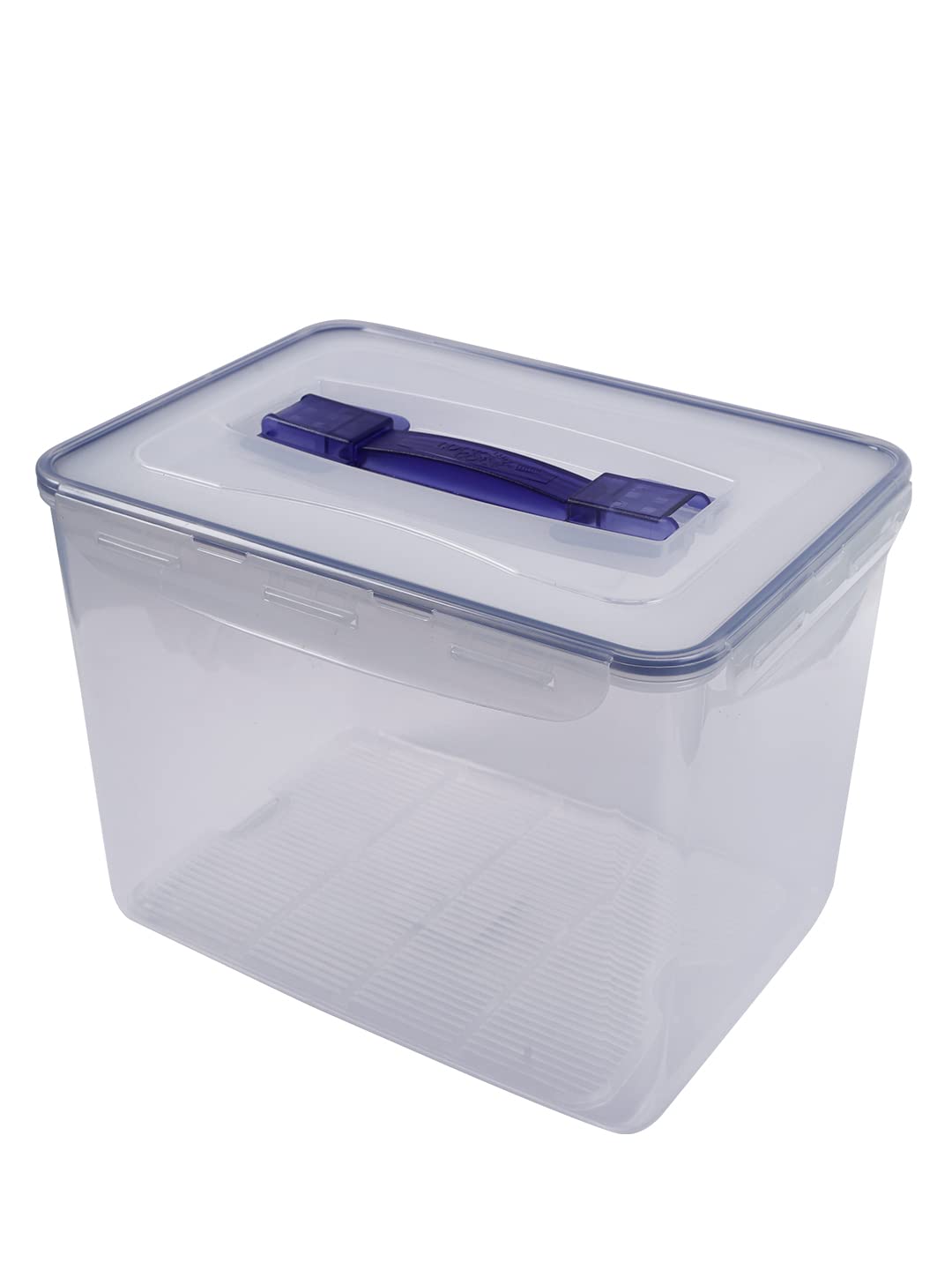 LocknLock HPL889 - Food Storage Container - Dishwasher and Microwave Safe - BPA Free - 100% Air and Water Tight -Clear/Blue - 12L