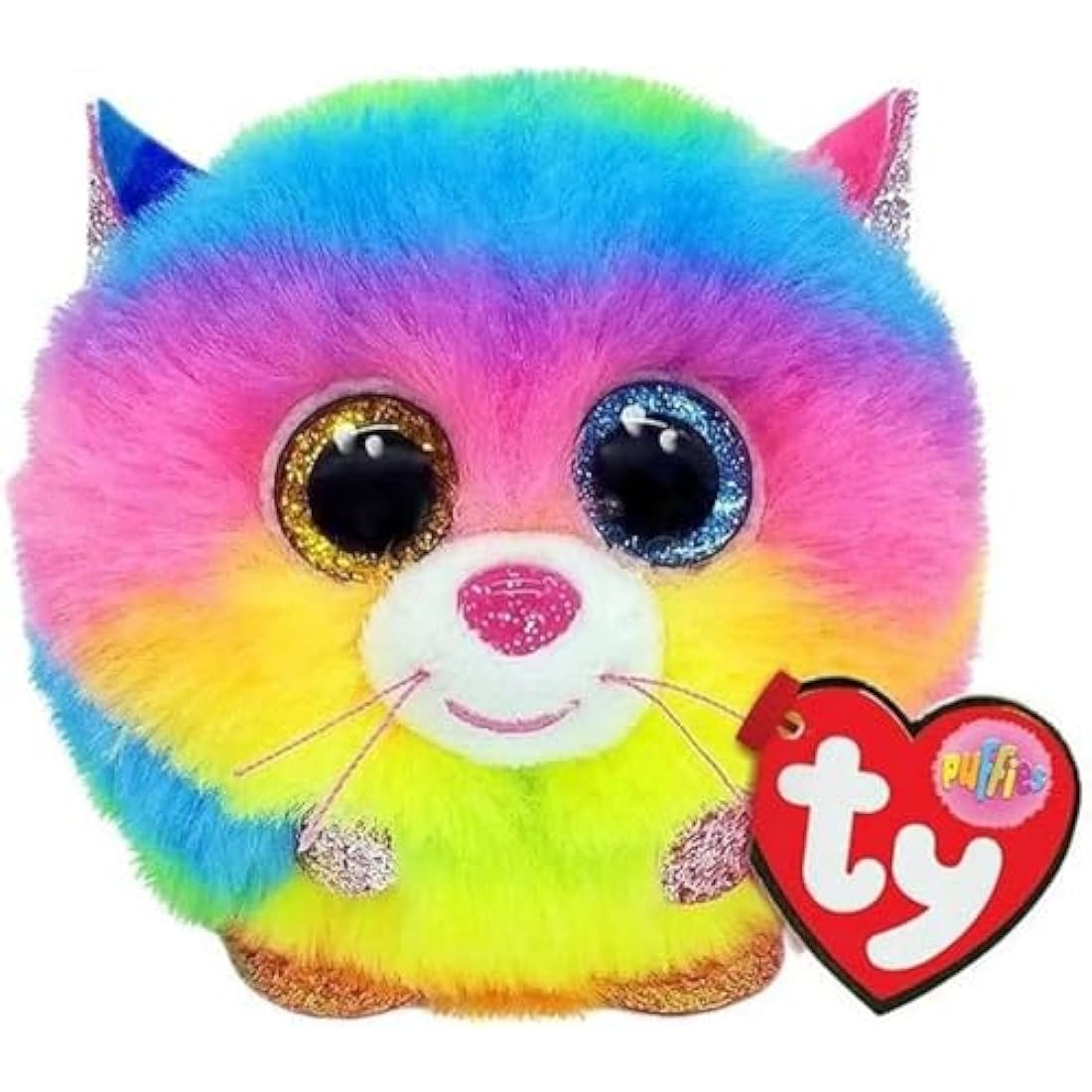 TY 2007540 Gizmo Cat Puffies Plush Animal, Multicolor