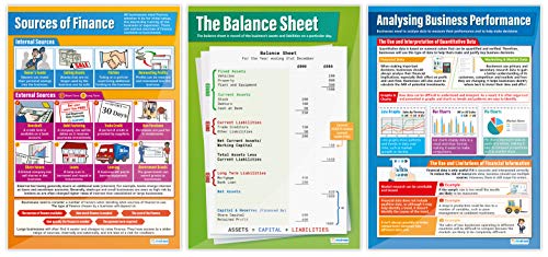 Daydream Education Accounting and Finance Classroom Posters - Set of 7 - EXTRA LARGE - A1 (850mm x 594mm) - Laminated - Business Studies Secondary School Wall Charts