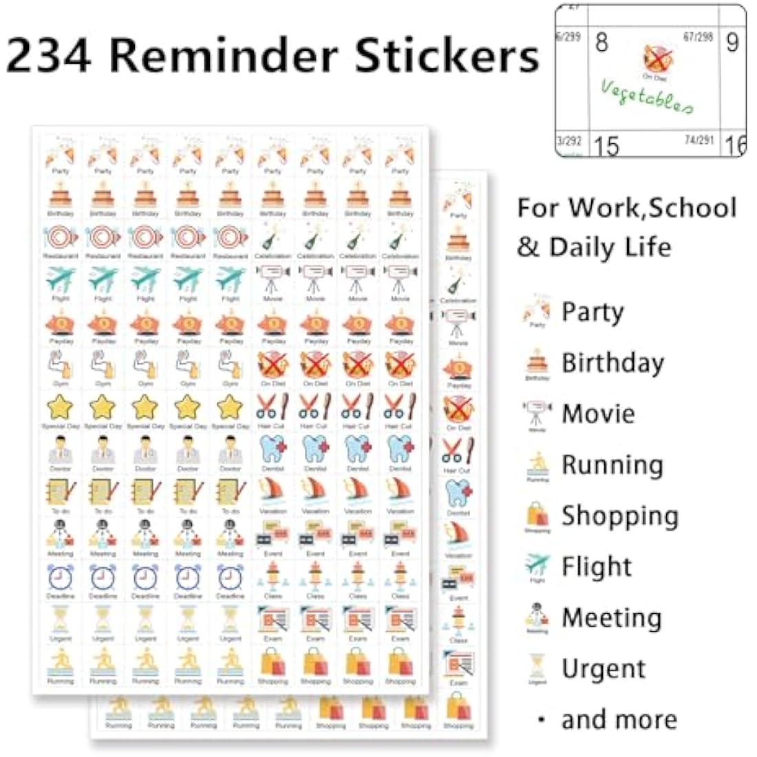 MOKANI Desk Calendar 2025-2026, Small Standing Desktop Calendar (Jul.2025-Dec.2026), Academic Monthly Planner with 234 Stickers and Multi-country Holidays Marked- 20.5 X15cm