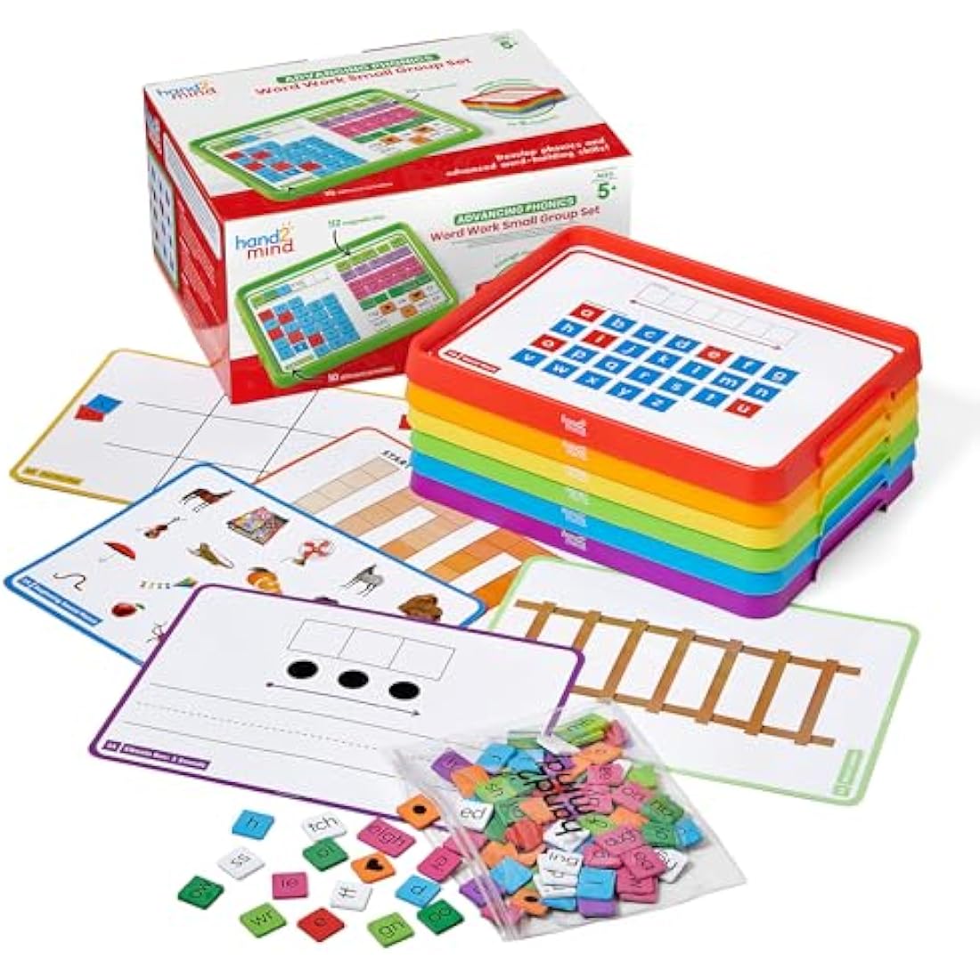 Learning Resources Advancing Phonics Word Work Small Group Set, Ages 5+, Magnetic Letter Tiles, Magnetic Letter Trays, Primary School Phonics Manipulatives, Phonemic Awareness, Classroom Essentials