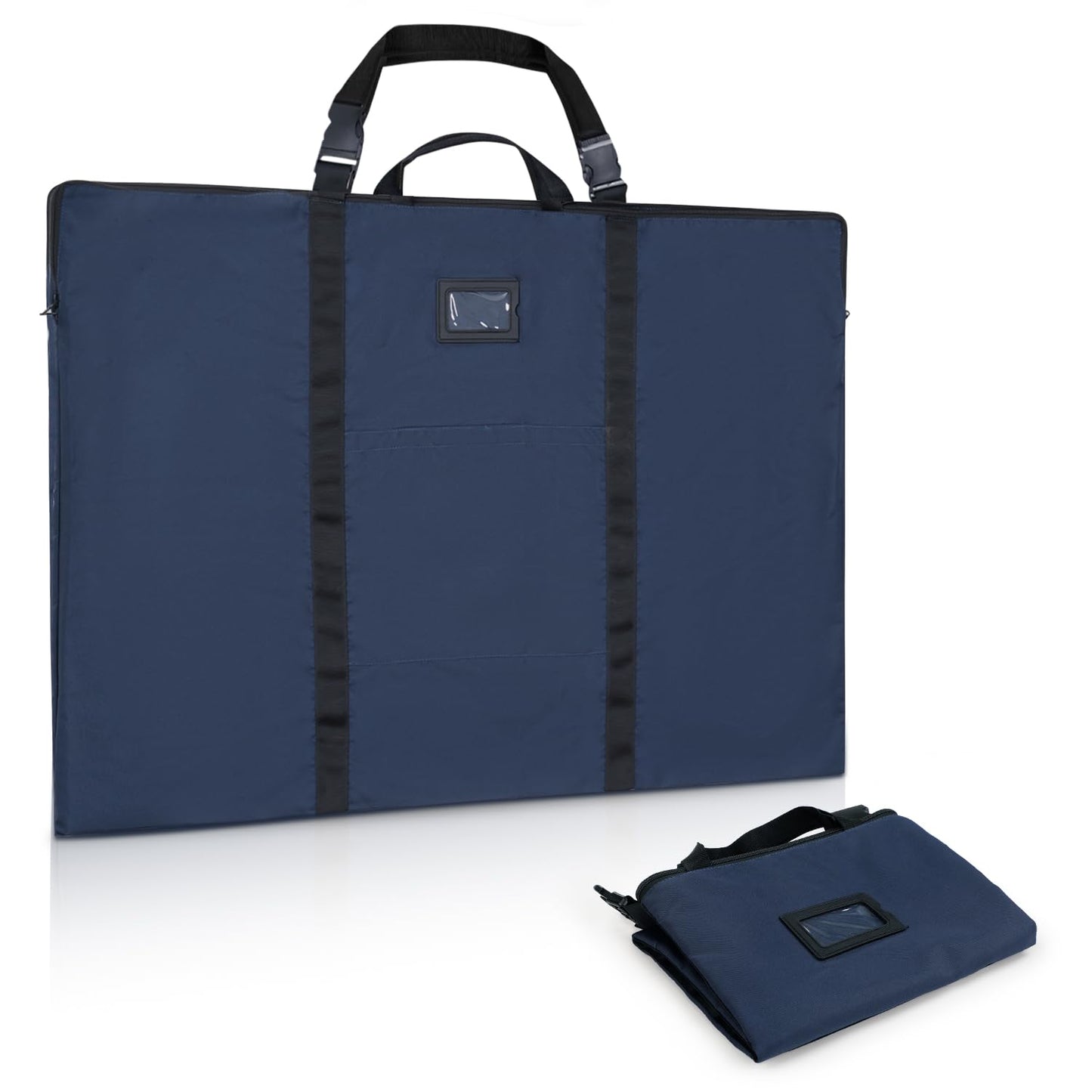 WISEPRO A1 Art Portfolio Case, Artwork Painting Folder Bag with Multi Handles, Slim Waterproof Carrying Storage Bag for Canvas Paintings, Mounted