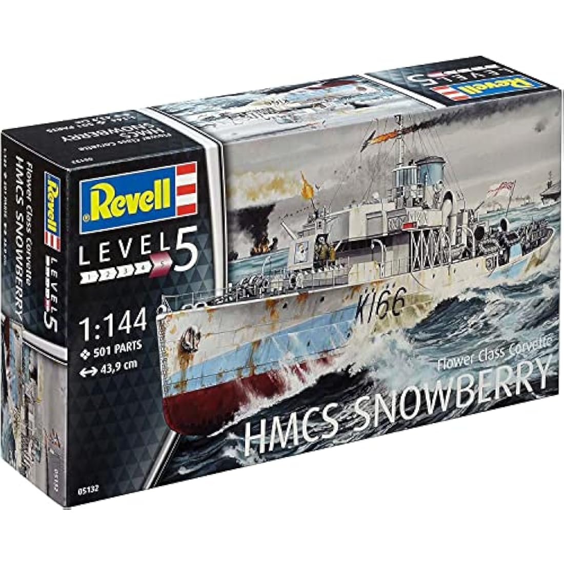 Revell 05132 Flower Class Corvette HMCS Snowberry 1:144 Scale Unbuilt/Unpainted Plastic Model Kit
