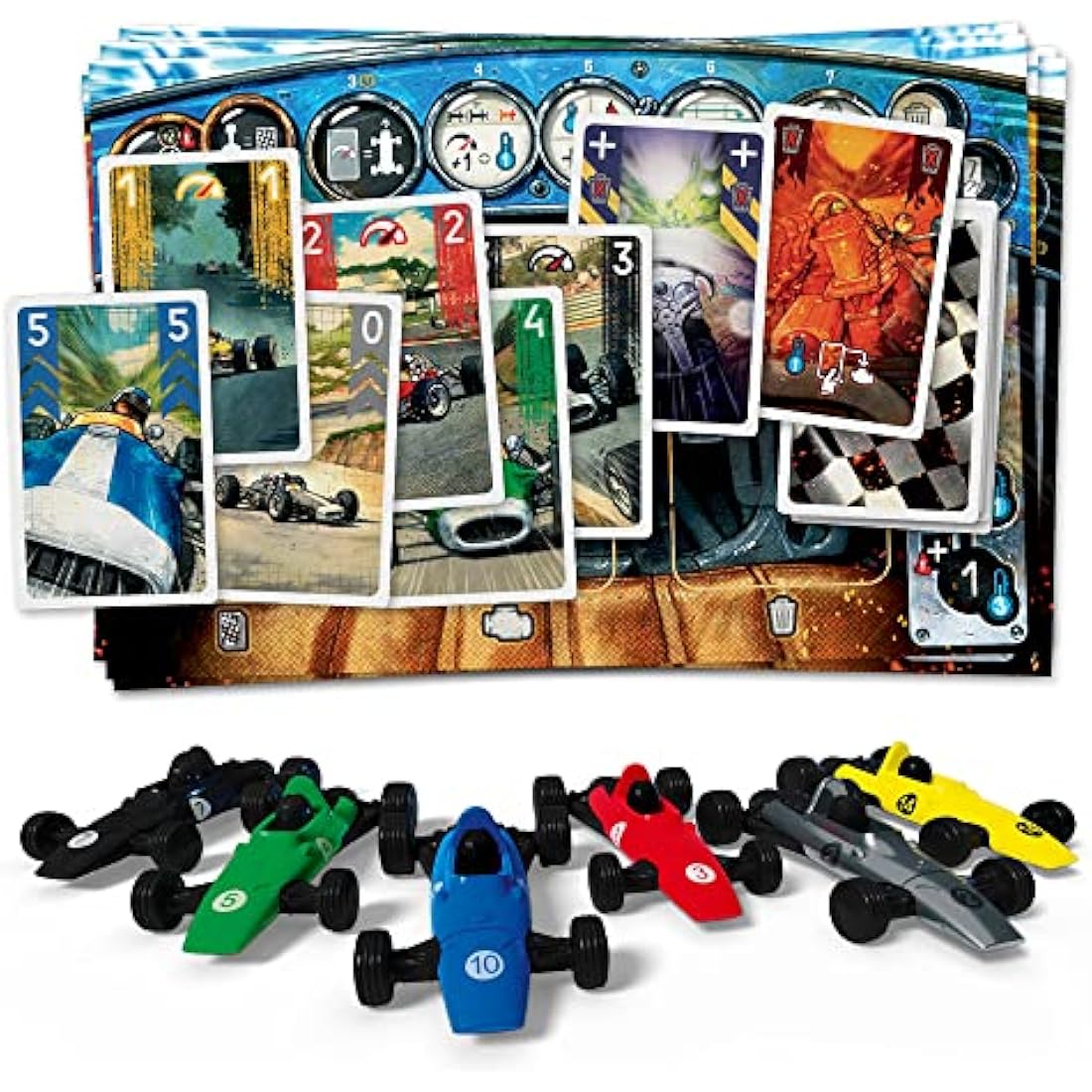 Days of Wonder | Heat: Pedal to the Metal | Racing Game | Ages 10+ | 1-6 Players | 60 Minutes Playing Time, DOW9101, Multicolor