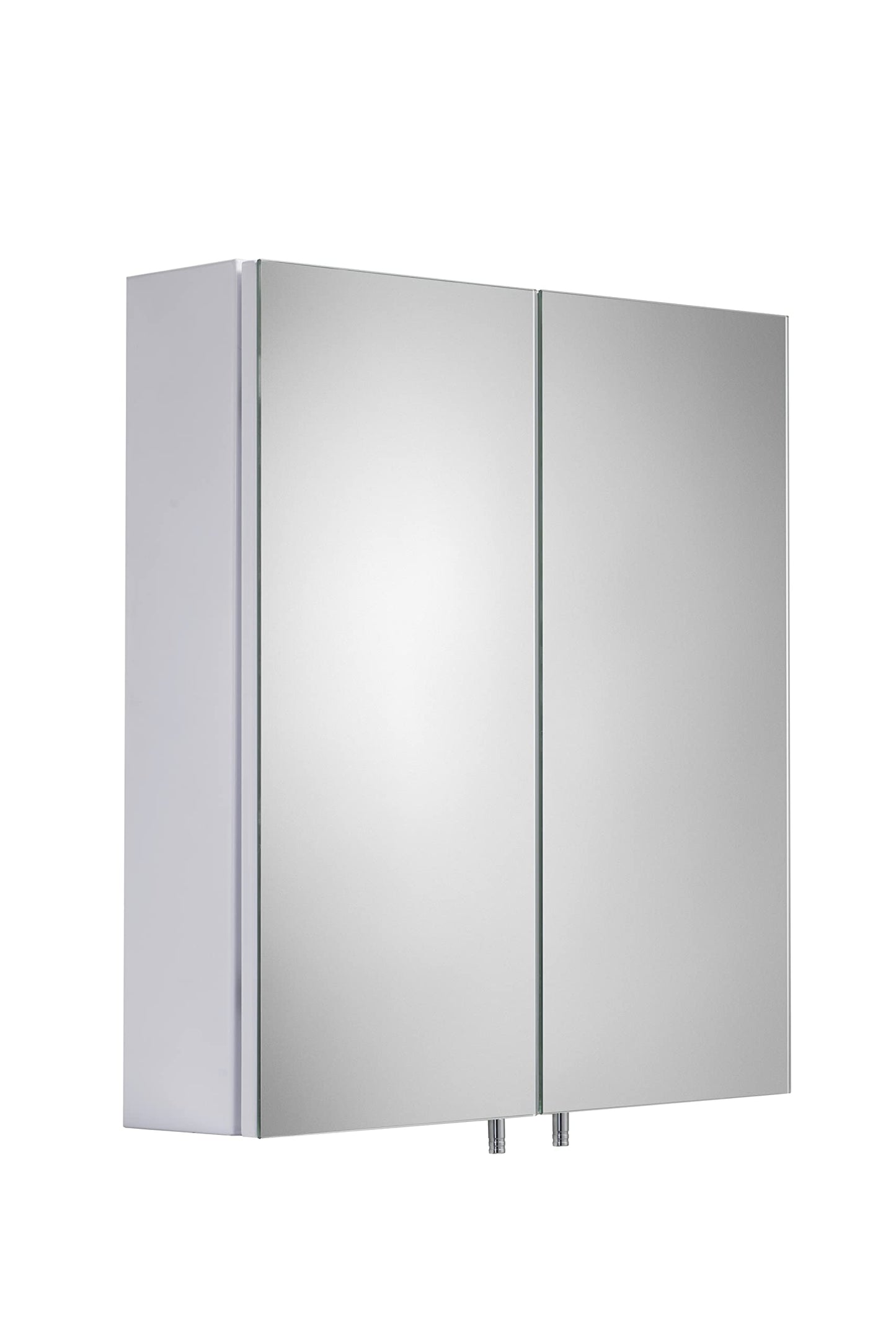 Croydex Bathroom Medicine Cabinet, White Steel, 670x400x119mm with easy hanging system